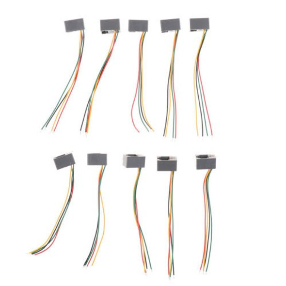 10pcs 616e 4p4c Rj11 Hembra Conector Adaptador Con 4 Cables 1 10pcs 616e 4p4c Rj11 Hembra Conector Adaptador Con 4 Cables 1