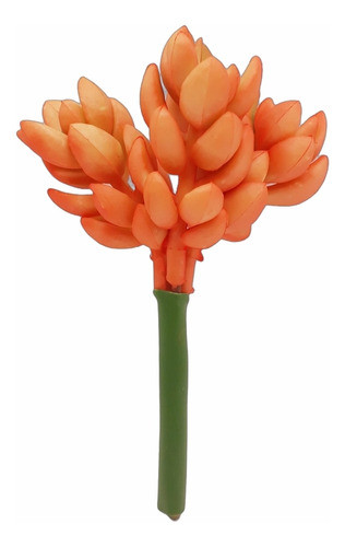 Planta Suculenta Cor Laranja Artificial Decoração Casa 12 Cm 0
