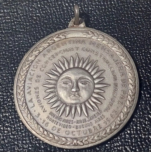 Medalla Aniversario Vuelo Sol De Mayo Año 1963 - 40 M - 369 1