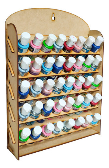Exhibidor Organizador Porta Pintura Acrílica Encastrable Mdf 0