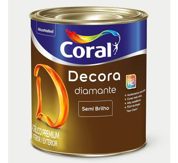 Tinta Coral Semibrilho Decora Diamante  - Malva Suave 800 Ml 0