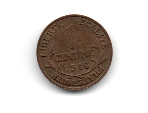 Francia Moneda 1 Centime Año 1916 Km#840 0