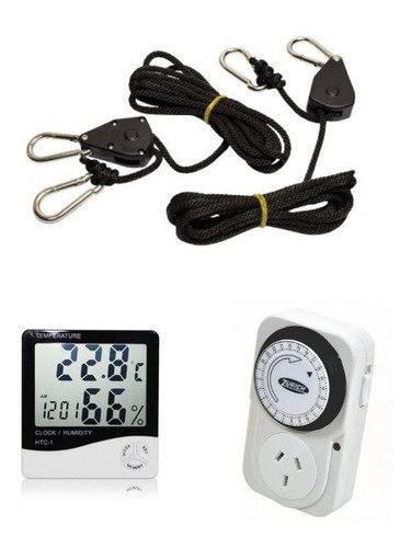 Kit De Accesorios Indoor Poleas Xl + Timer + Termohigrómetro 0