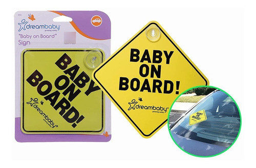 Cartel Dreambaby Alerta Bebé A Bordo Seguridad Autos Avisos 0