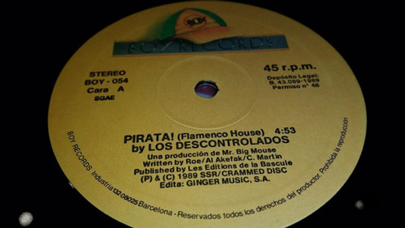 Los Descontrolados Pirata Vinilo Maxi Spain 1989 0
