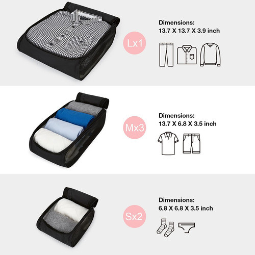 Bagsmart Keep Shape Cubos De Embalaje Para Viajes, 6 Juegos 1