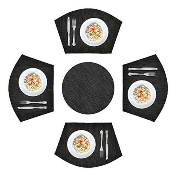5pcs Manteles Individuales Redondos Juegos De Manteles Indiv 0