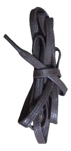 Par Cadarço Chato  Coturnos Sapatenis Encerado 1,60mt Marrom 0