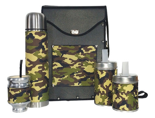 Set Matero Camuflado Militar Completo Pb, Equipo Kit De Mate 0