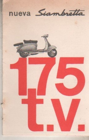 Antiguo Fixture De 1 B  Año 1963  Publicidad Moto Siambretta 0