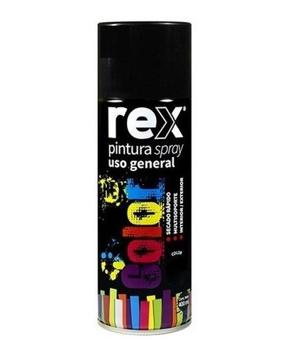 Pintura En Spray Negro Mate Rex - Mosca 0