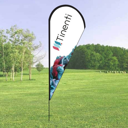 Fly Banner Gota 180x70 + Estaca + Diseño 1