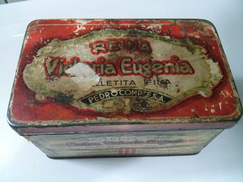 Antigua Lata Galletitas Reina Victoria Eugenia,de P. Compte 0