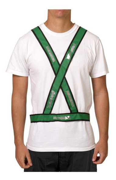 Colete Refletivo Verde Em X Obra / Sinalizacao- 2 Unid 1