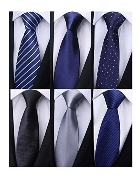 Weishang Paquete De 6 De Seda Corbata Clasica Para Hombre Co 0