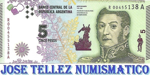 Bottero 3904 $ 5 Reposicion Año 2015 Sin Circular Palermo 0