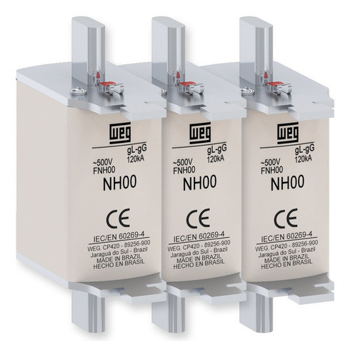 Fusible Nh 100a Weg Gl/gg Fnh00 3 Unidades 0