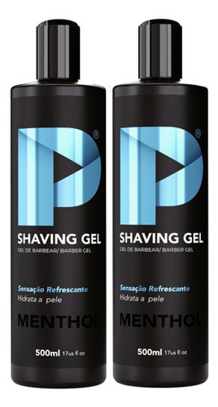Shaving Gel De Barbear Play Barber 500g Menthol Fardo 2 Unid 0