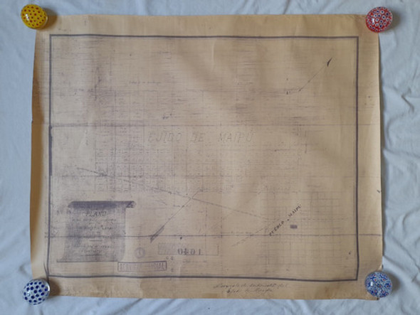 Antiguo Mapa Plano De Maipu 0
