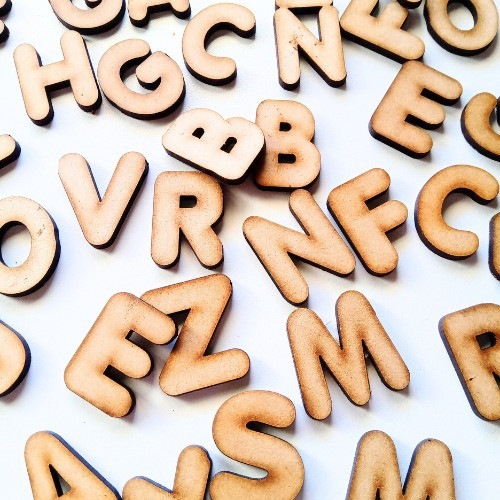 Letras Fibrofacil Mdf 20cm X 41 Unidades 0