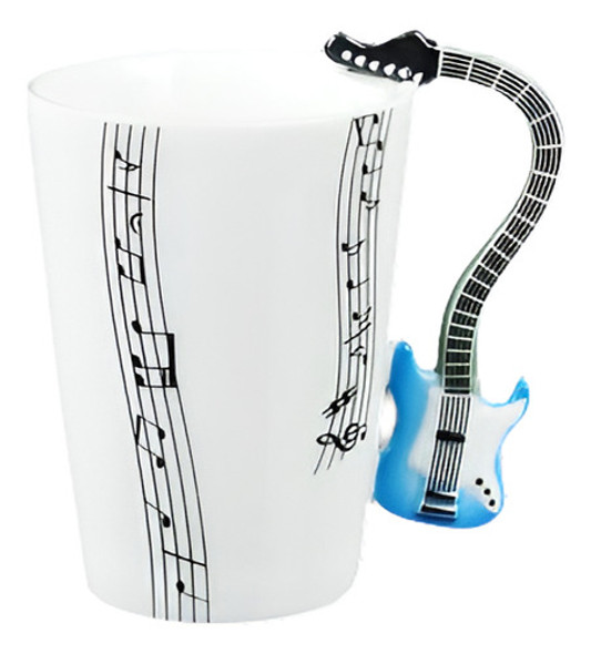 Rápido Libre 7,5 Oz 220ml Música Cerámica Café Té Taza Azul 0