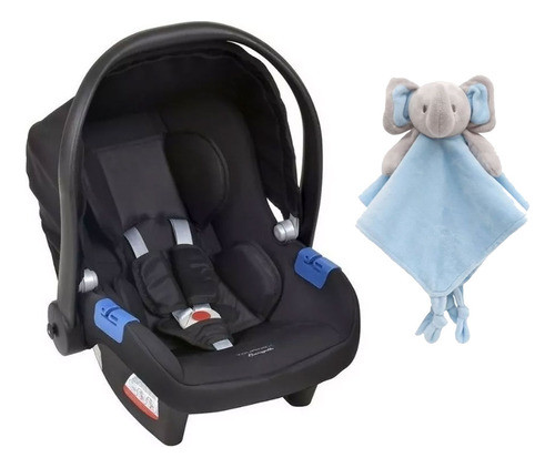 Bebê Conforto Touring X Preto Com Naninha Urso Azul 0