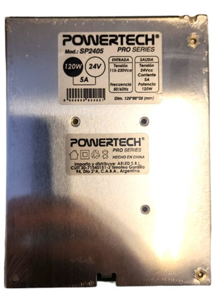 Fuente Switching Powertech 24v 5a 120w (sp2405) 1