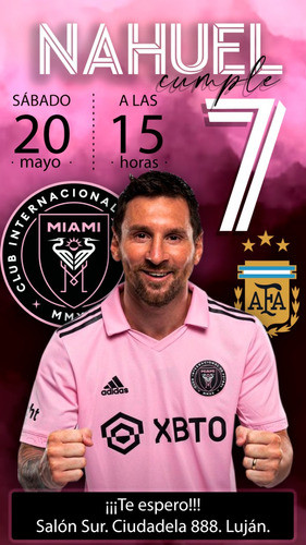 Invitación Digital Cumple Messi Inter 01 0
