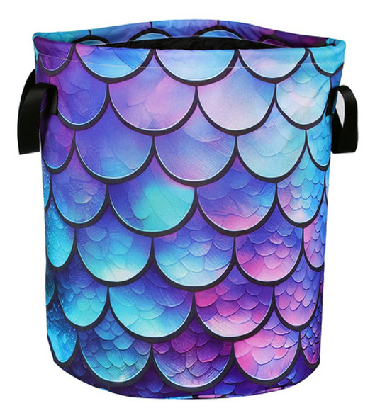 Cesta De Lavanderia Con Escamas De Sirena, Hermosas Escamas 0 Cesta De Lavanderia Con Escamas De Sirena, Hermosas Escamas 0