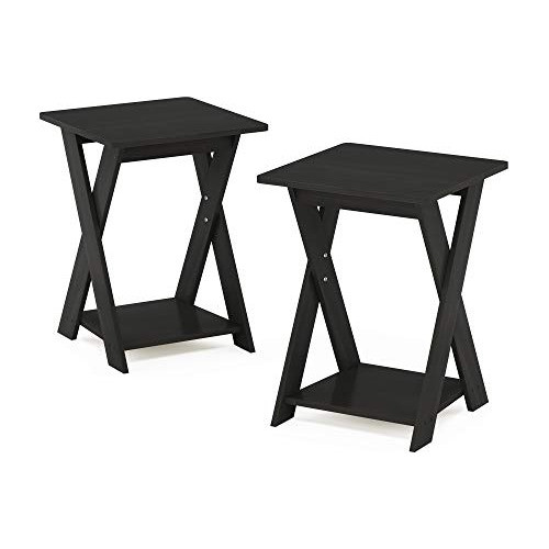 Furinno 216050ex Moderno Simplistic End Table Set Espresso 0