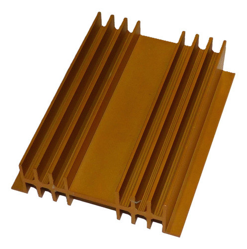 Disipador Media Potencia Aluminio Dorado Zd7 (150x120x35mm) 0