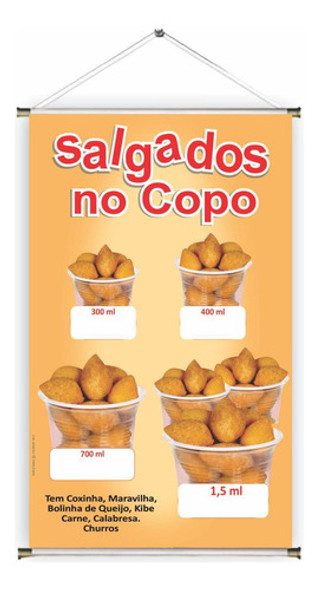 Banner Pronta Salgado Copo Ref 380 45x70 Cm (arte Pronta) 0 Banner Pronta Salgado Copo Ref 380 45x70 Cm (arte Pronta) 0
