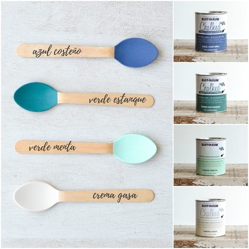 Chalked Pintura Tizada Brochable Rojo Rust Oleum Sibaco 1