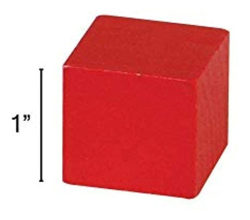 Eta Hand2mind Madera Cubos De 1 Pulgada De Color Conjunto De 1