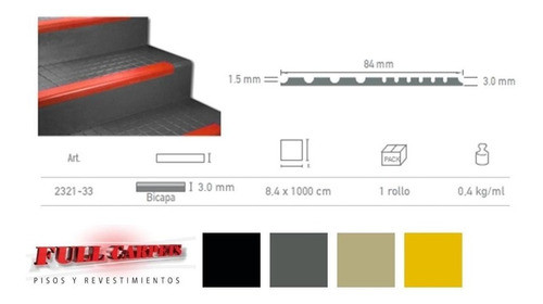Guardacanto Solval Nariz De Goma Para Escaleras Indelval 0