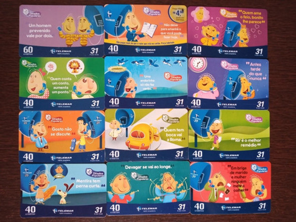 Cartões Telefonicos Ditados Populares Raridades Tiragem Baix 0