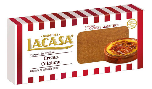 Turron Praline Crema Catalana Español Sin Tacc Lacasa 225gr 0