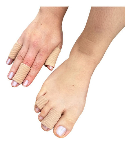 Protetor Dedo Do Pé Esportes Tubo Tecido Gel Silicone Calo 0