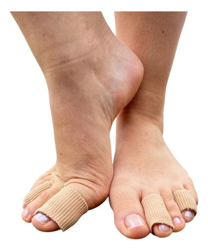 Protetor Dedo Do Pé Esportes Tubo Tecido Gel Silicone Calo 1