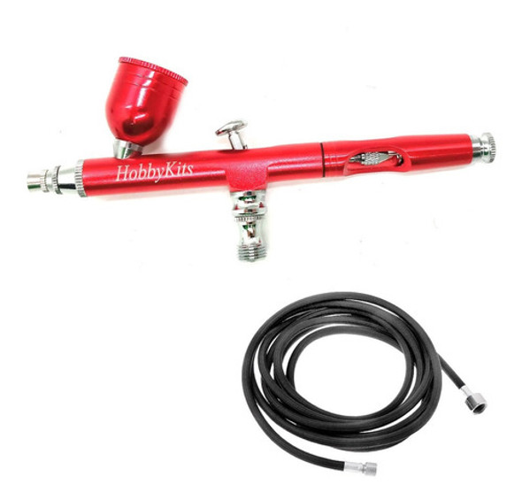 Aerógrafo Con Manguera Copa Gravedad Desmontable Hobbykits 1
