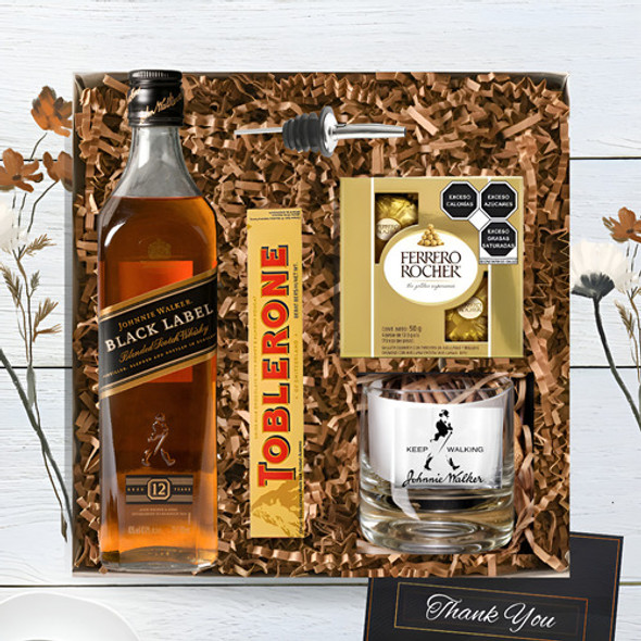 Regalo Johnnie Walker Black Label Box Whisky + Complementos 1