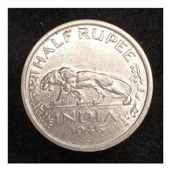 India 1/2 Rupia 1946 Excelente Km 553 Jorge Vi 0