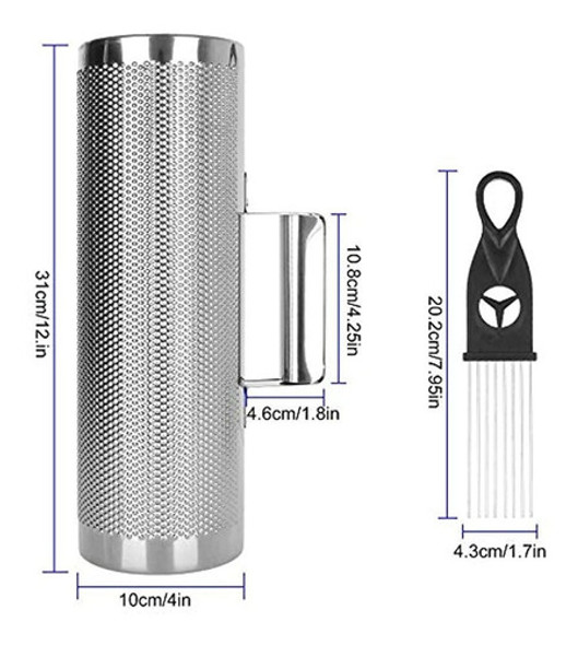 Instrumento De Güiro De Metal De 12  X 4  Con Raspador, Coct 1