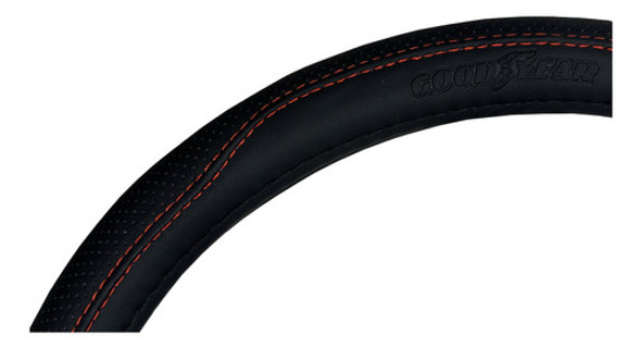 Cubre Volante Goodyear, Negro Con Costura Roja, Auto 38cm 1