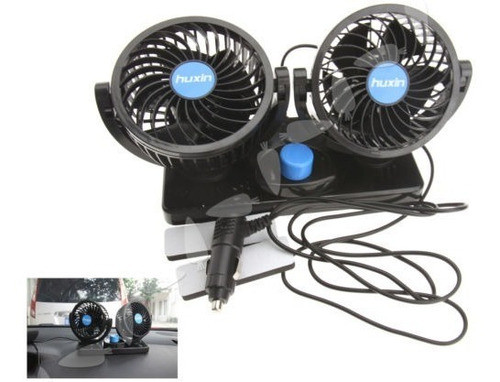 360° Integral Doble Cabeza Coche Aire Ventilador 2 Velocidad 0
