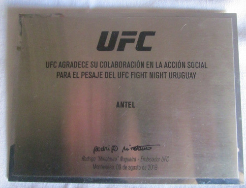 Placa Ufc Lucha Libre Deporte Uruguay 0
