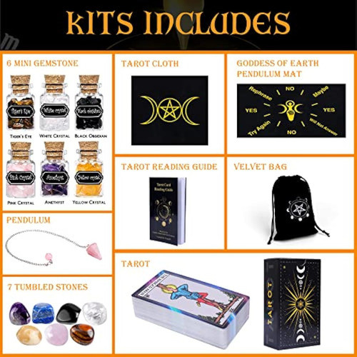 Yixangdd Tarot Cards With Guide Book 18 Pcs 1