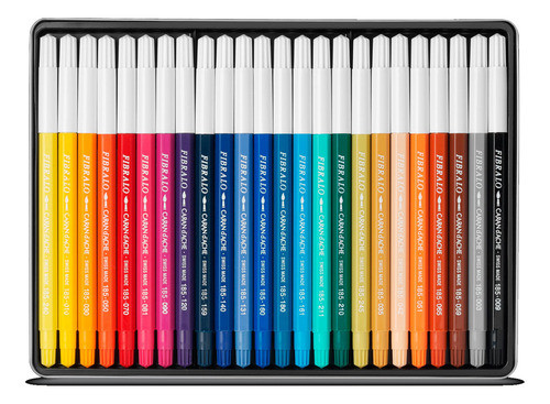 Canetinha Aquarelável Caran D'ache Fibralo Estojo 24 Cores 1