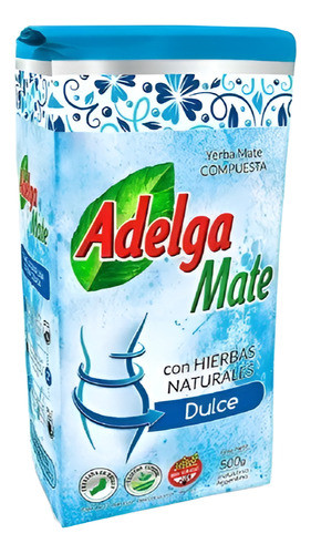 Yerba Mate Adelga Mate C/hierbas Nat. Dulce De 500 Grs 0