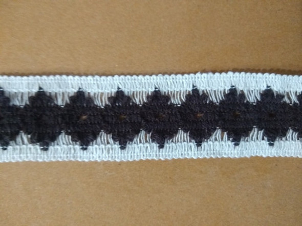 Puntilla/algodón Crudo Con Acrílico Marrón Chocolate(702c) 0